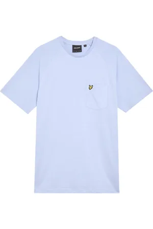 Lyle & Scott Top, Herre, Blå, XS, Linen Blend Raglan T-Shirt