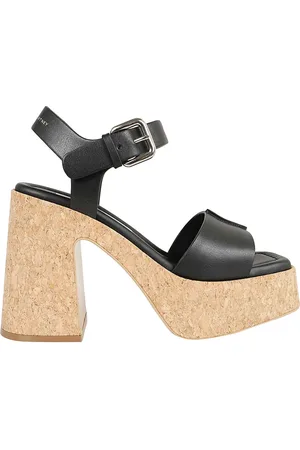 Stella McCartney Sko, Dame, Sort, 40 EU, Uld, Sort chunky hælsandal med ankelrem