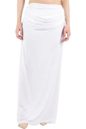 MAGDA BUTRYM Nederdel, Dame, Hvid, XS, Midi Jersey Draped Skirt