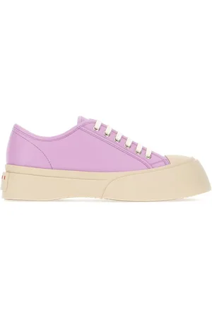 Marni Sko, Dame, Lilla, 36 EU, Læder, Pablo Low-Top Sneakers