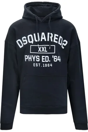 Dsquared2 Sweathshirts & Hoodies, Herre, Sort, M, Bomuld, Hættetrøje med snore