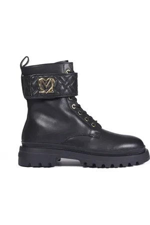 Moschino Sko, Dame, Sort, 41 EU, Uld, Sort snørestøvle