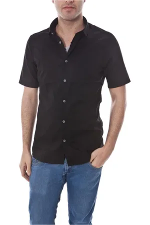 D.A. Daniele Alessandrini Skjorte, Herre, Sort, XL, Bomuld, Camicia Credo Skjorte