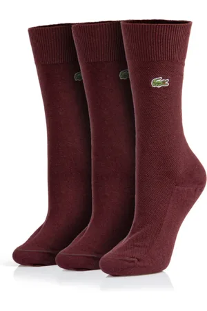 Lacoste Undertøj, Herre, Rød, S, Bomuld, Sokker 3-pak med broderi