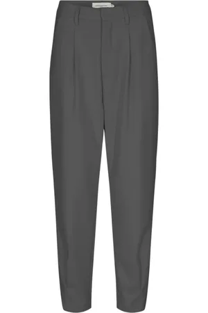 Copenhagen Muse Bukser, Dame, Grå, S, Polyester, Slim Fit Tapered Bukser