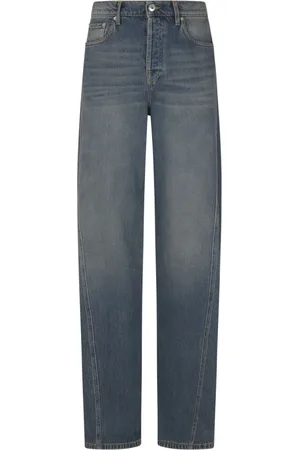 Lanvin Jeans, Herre, Blå, W31, Bomuld, Baggy Twisted Leg Bukser