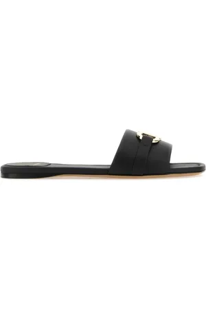 Salvatore Ferragamo Sko, Dame, Sort, 35 1/2 EU, Læder, Gancini Slippers