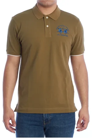 La Martina Top, Herre, Grøn, 2XL, Bomuld, Klassisk Moderne Kortærmet Polo Shirt