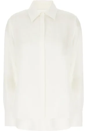 Salvatore Ferragamo Bluser & Skjorter, Dame, Hvid, S, Uld, Silkeskjorte