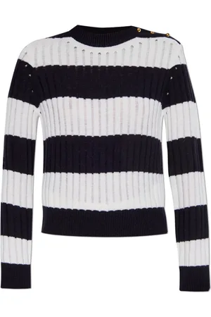 Max Mara Strik, Dame, Hvid, L, Uld, Sweater Alfeo