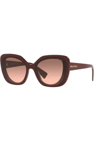 Miu Miu Tilbehør, Dame, Rød, 59 MM, Uld, Stilfulde solbriller