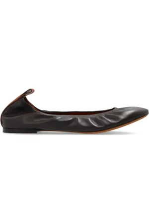 Lanvin Sko, Dame, Brun, 36 EU, Læder, Læder Ballerina Sko