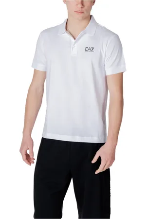 EA7 Top, Herre, Hvid, 2XL, Bomuld, Core Identity stretch-cotton polo shirt