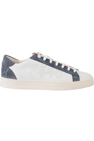 P448 Sko, Herre, Hvid, 45 EU, Læder, Marineblå/Orawhite Sneakers Jack Nautilus Stil