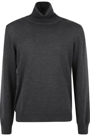 TAGLIATORE Strik, Herre, Grå, 2XL, Uld, Antracit Turtleneck