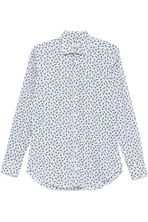 Etro Skjorte, Herre, Hvid, 2XL, Bomuld, Hvid Langærmet Skjorte med Knapper