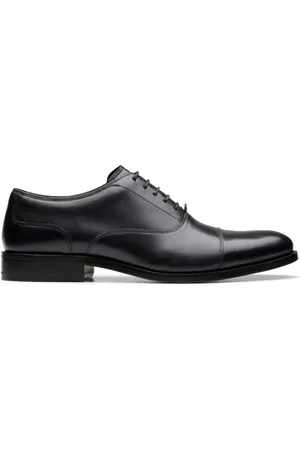 Clarks Sko, Herre, Sort, 44 1/2 EU, Læder, CraftJames Cap Snøresko