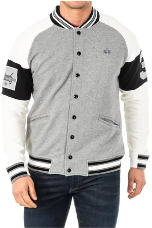 La Martina Strik, Herre, Grå, XS, Bomuld, Langærmet Cardigan