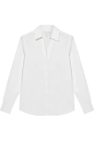 Brooks Brothers Bluser & Skjorter, Dame, Hvid, 2XS, Bomuld, Klassisk Bengalstribet Bluse med Knapper