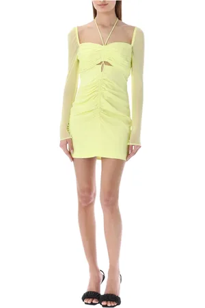 Self-Portrait Kjole, Dame, Grøn, 2XS, Stretch Crepe Cut Out Mini Dress