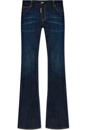 Dsquared2 Jeans, Dame, Blå, 2XS, Bomuld, Jeans med mediumhøj talje og flare