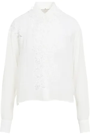 ERMANNO SCERVINO Bluser & Skjorter, Dame, Hvid, 2XS, Hvid Silkeskjorte