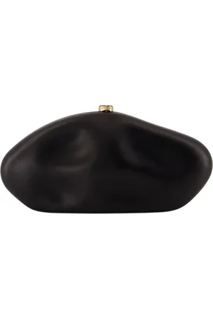 Cult Gaia Taske, Dame, Sort, ONE SIZE, Læder, Sort læderclutch med trykknap