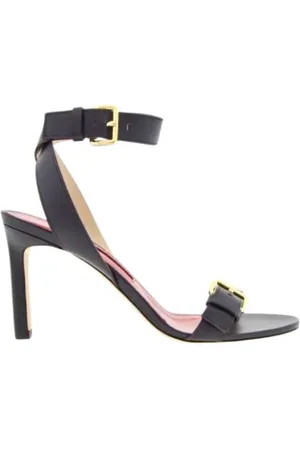 Carolina Herrera Sko, Dame, Brun, 39 EU, Læder, Brun læder krydsrem hælsandal