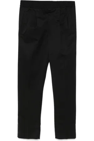 Ermenegildo Zegna Bukser, Herre, Sort, L, Uld, Uldne Straight Bukser