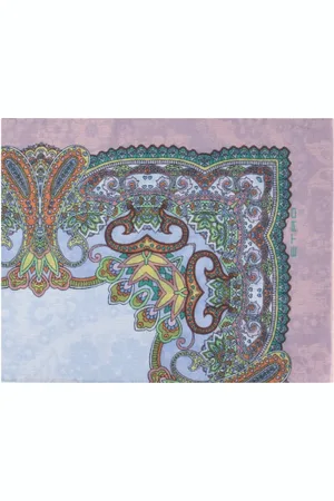 Etro Tilbehør, Dame, Lyserød, ONE SIZE, Bomuld, Paisley Motif Soft Touch Tørklæde