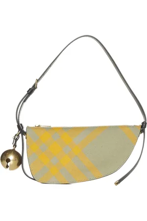Burberry Taske, Dame, Flerfarvet, ONE SIZE, Uld, Sling Shield Skuldertaske med Check-Mønster