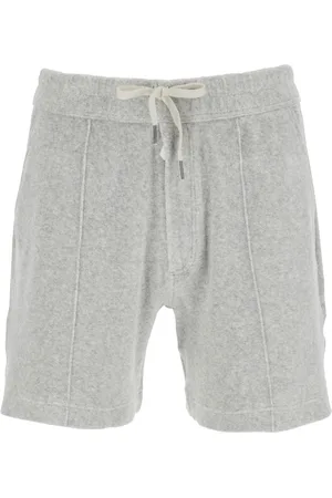 Tom Ford Shorts, Herre, Grå, L, Bomuld, Elastisk talje snøregrå bomuldsshorts