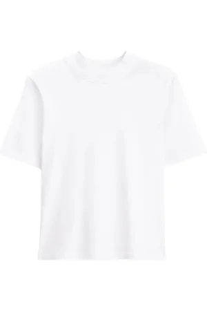 Filippa K Top, Dame, Hvid, S, Bomuld, Mock Neck Tee