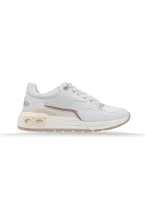 Salvatore Ferragamo Sko, Dame, Hvid, 37 1/2 EU, Læder, Cosma Low Sneakers