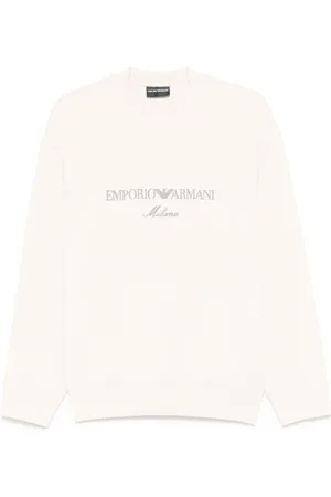 Emporio Armani Sweathshirts & Hoodies, Herre, , M, Uld, Sweater med Ribkanter
