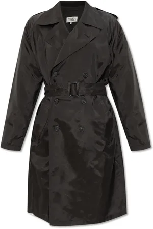 Maison Margiela Frakke, Dame, Sort, XS, Uld, Trenchcoat med lommer