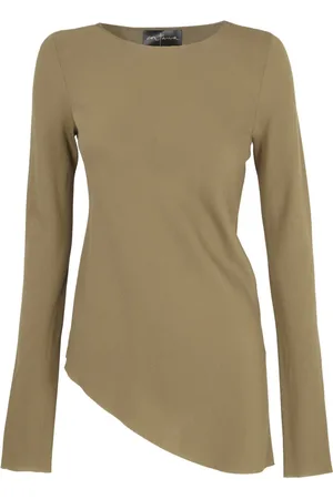 Cortana Top, Dame, Grøn, M, Silke Stretch Top med Bådhals