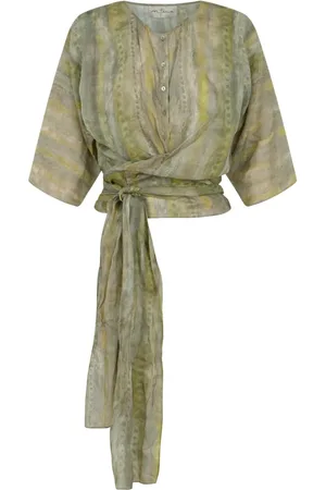 Cortana Bluser & Skjorter, Dame, Flerfarvet, M, Printet Ramie Top