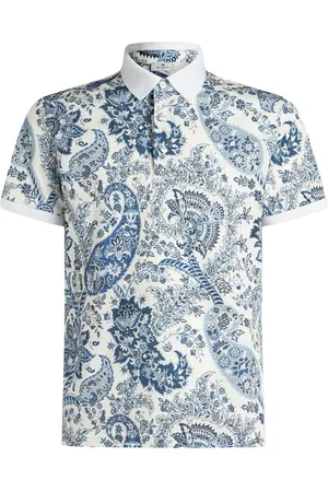 Etro Top, Herre, Flerfarvet, 2XL, Bomuld, Paisley-Print Bomulds Polo Shirt