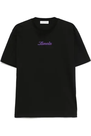 Lanvin Top, Herre, Sort, M, Bomuld, Crew Neck T-Shirt