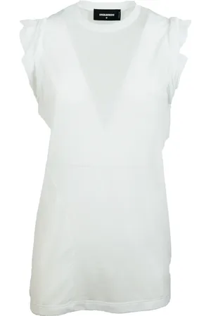 Dsquared2 Top, Dame, Hvid, S, Bomuld, Sleeveless Top