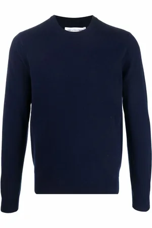 Comme des Garçons Strik, Herre, Blå, L, Uld, Blå Crewneck Sweater