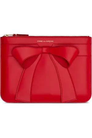 Comme des Garçons Taske, Dame, Rød, ONE SIZE, Læder, Rød Bow Pung