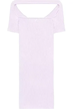 Courrèges Kjole, Dame, Lyserød, M, Uld, Mini Kjole Hyperbole