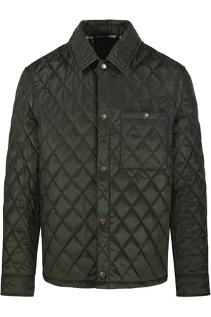Burberry Jakke, Herre, Grøn, M, Uld, Quilted Jakke