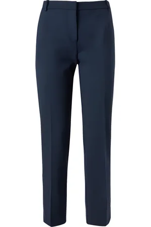 Pinko Bukser, Dame, Blå, 3XS, Bomuld, Slim-fit tekniske stofbukser med scuba-effekt