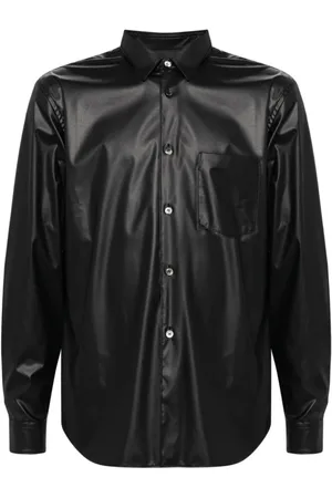 Comme des Garçons Skjorte, Herre, Sort, XL, Polyester, Sort, knaplukket skjorte med brystlomme
