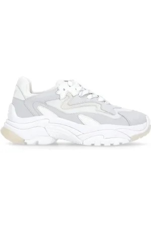Ash Sko, Dame, Hvid, 37 EU, Læder, Hvide Lædersneakers med Hævet Sål