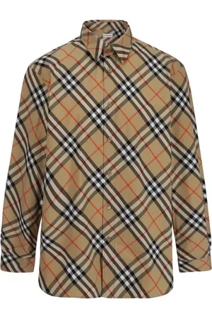 Burberry Skjorte, Herre, , L, Bomuld, Casual ternet bomuldsskjorte
