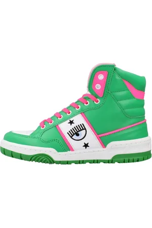 Chiara Ferragni Sko, Dame, Grøn, 38 EU, Lace-Up Sneakers